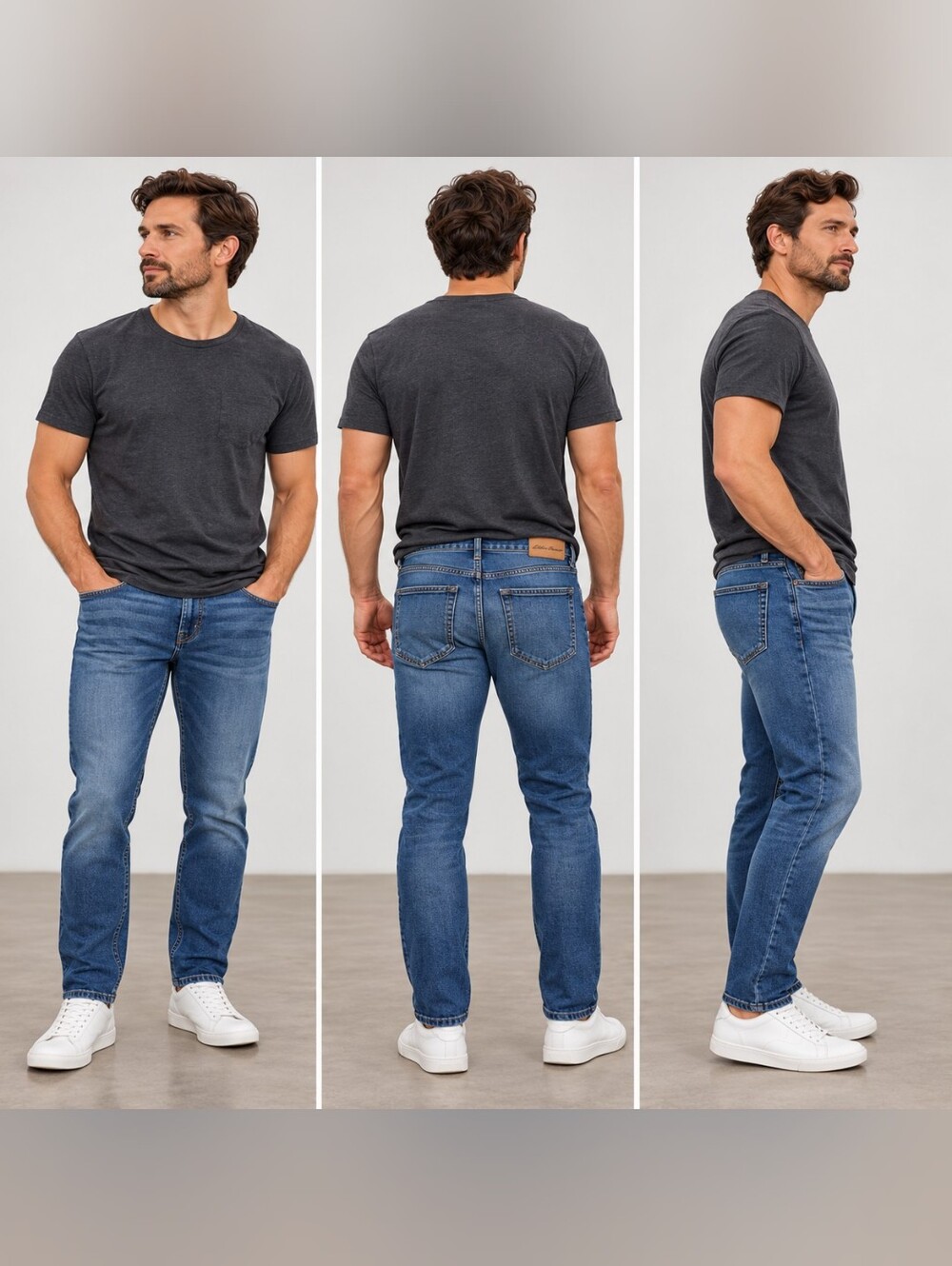 Eddie Bauer Men's Tapered Jeans 34x32 Medium Wash Denim